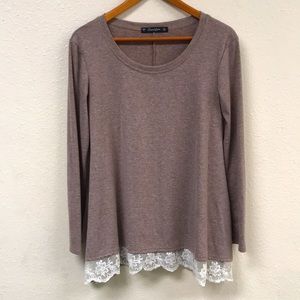 Sanifer Tunic with Lace Hem
